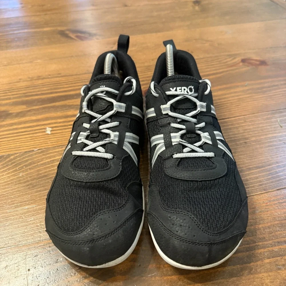 Xero Prio Barefoot‎ Minimalist Running Shoes Size 10 Black White Sneakers